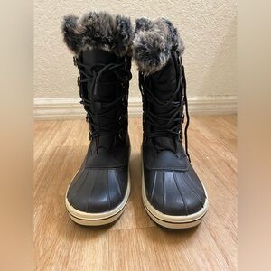 Vepose Black and Tan Winter Boots